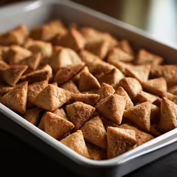 this is an image of a baking pan of brown sweet treats