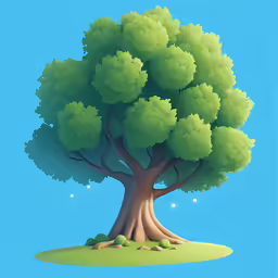 an image of a tree on the ground with leaves