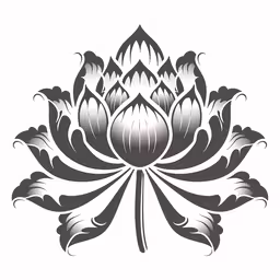 the black and white pattern on a large flower,an abstract flower made in black and white