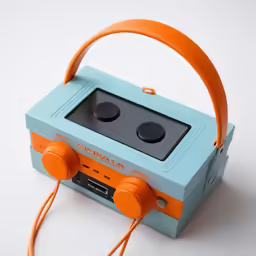 the radio is made out of an old fashioned case