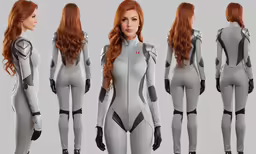 some women are dressed in body suits