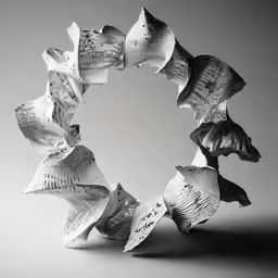 a wreath made out of paper with shells in it