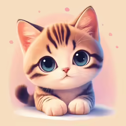 a cat is sitting down and smiling for the camera