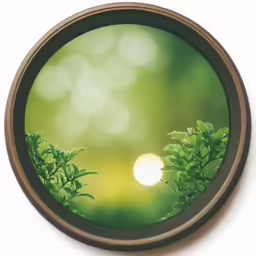 close up view of an outside mirror on a wall