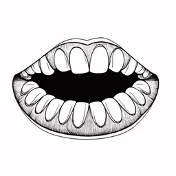 a mouth that has no teeth in it