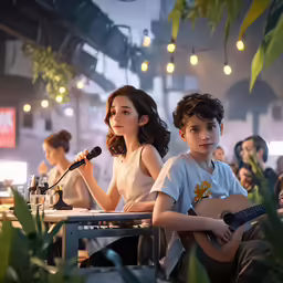 the actors are performing a scene for their film