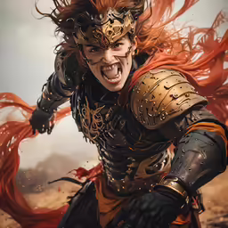 a man in a costume is running on the ground