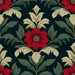 an artistic floral design with red flowers