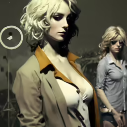 an animation of two woman standing next to each other