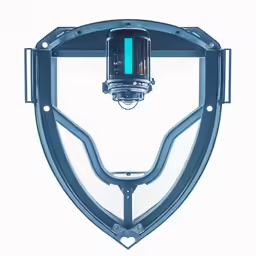 the rear end of an object with a light on