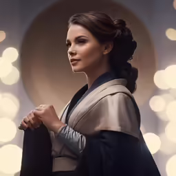 a star wars princess lei lei is posed