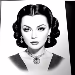 an old photo of a woman wearing jewellery