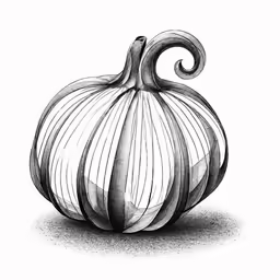 an image of a pumpkin in a drawing technique
