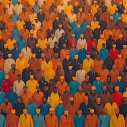 an image of a group of people in the same color shirt