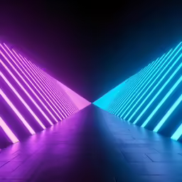 neon abstract images of three different lines