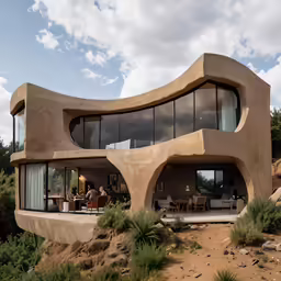 an exterior photo of a desert styled home