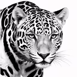 black and white image of a cheetah