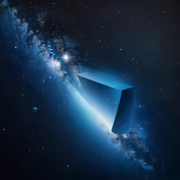 the center of the milky and an open window at the center of it
