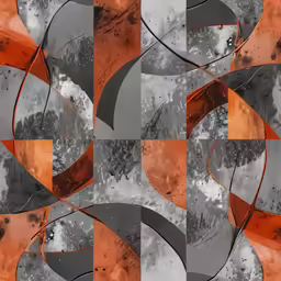 some sort of geometric image with different colored lines