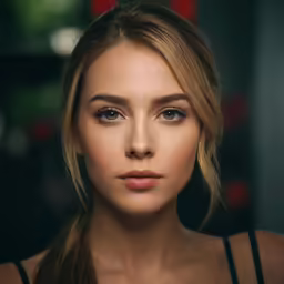 an artistic shot of a woman with blue eyes