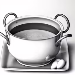an illustration of a pot with spoon on it