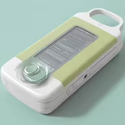 a digital medical device with a plastic handle