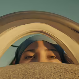 the woman is trying to keep her eyes out