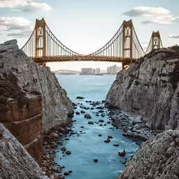 this is an old bridge going over a river