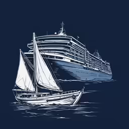 a ship that is floating on the water