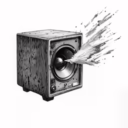 the boom box is a record player and speaker