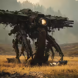 a futuristic sculpture that looks like it is made out of gears