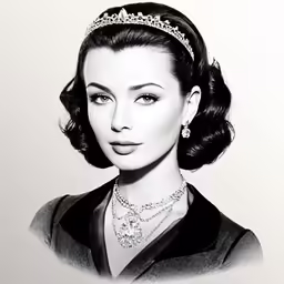a portrait of the young princess wearing jewelry