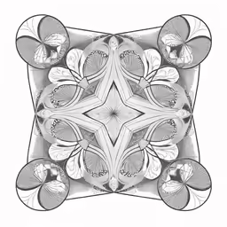 an artistic drawing in black and white