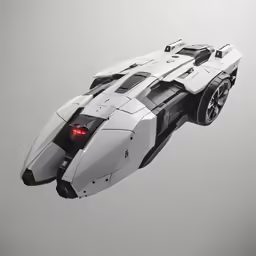 the concept futuristic car is flying in the sky