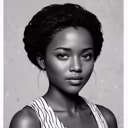 a young lady with nice skin and makeup