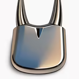 the shiny chrome of an object is shown