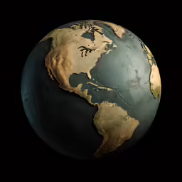 an old rusty and cracked earth is in the dark