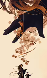 there is a movie poster with the characters on it