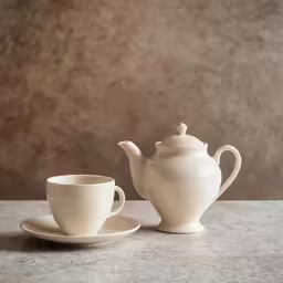 white coffee cup and saucer with saucer