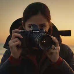 a person is taking pictures with their camera