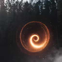 a very large vortex in the middle of the forest