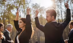 a man and woman doing the handstand for each other