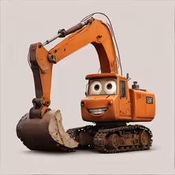 a picture of the cartoon character bobbo in a construction vehicle