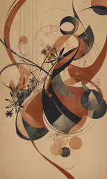 a painting with lots of small bubbles and shapes
