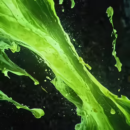this is a close - up view of some green liquid