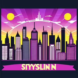 city skyline with arch and sunburst in background,the silhouette of the city as it sits in the distance