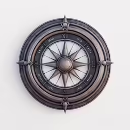 an image of an old compass and the time
