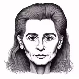 a drawing of a woman