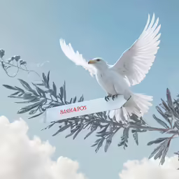 there is a white bird sitting on the tree branch