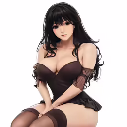an image of a woman sitting on the floor wearing lingerie
